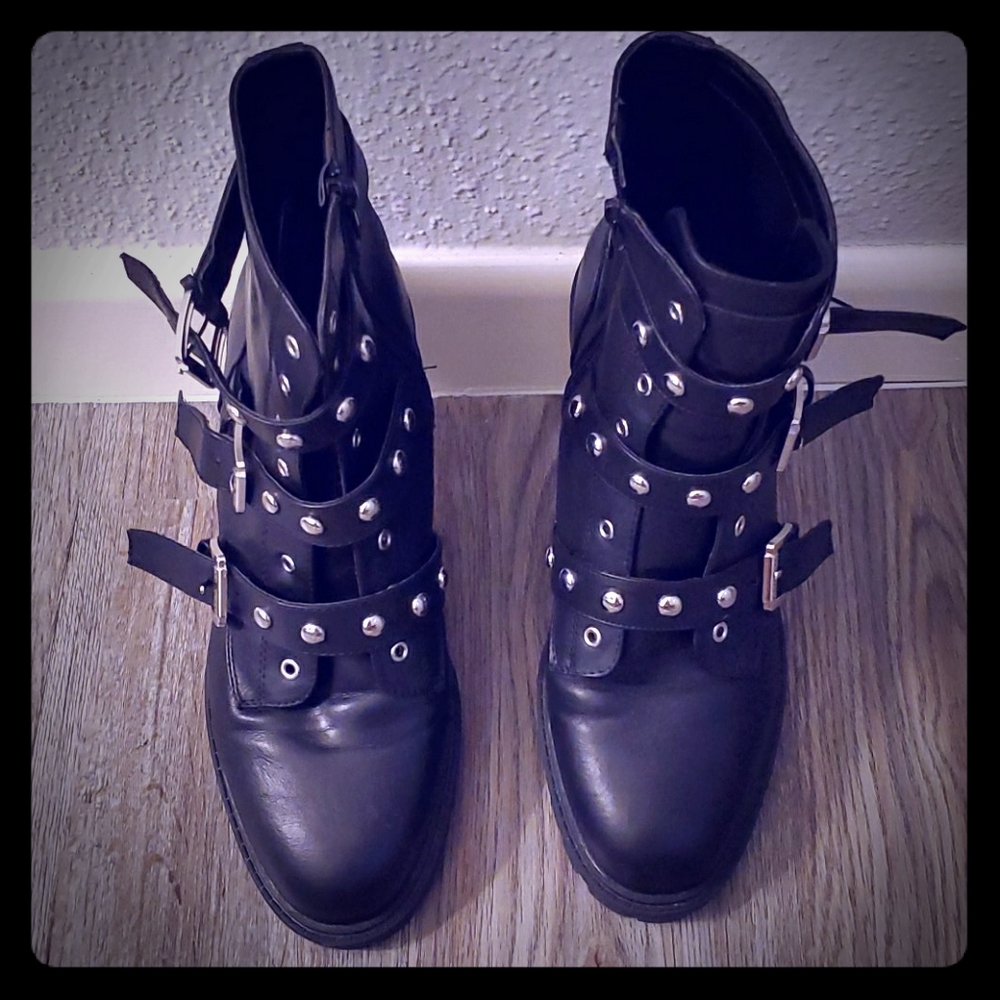 Guess Black Combat Boots
